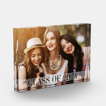 Graduation Class Of 2024 Photo Block by HappyMemoriesPaperCo at Zazzle