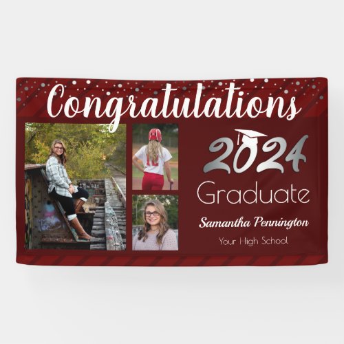 Graduation Class of 2024 Photo Collage Banner