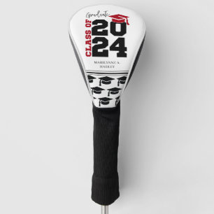 Graduation Class of 2024 Red and Black Golf Head Cover