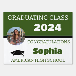 Graduation class of 2024 student name Yard Sign