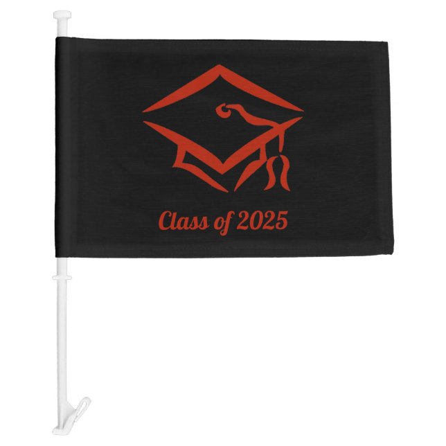 Graduation Class of 2025 BLKBRD Customize Year Car Flag (Front)