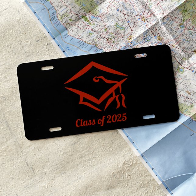 Graduation Class of 2025 BLKBRD Customize Year License Plate (In Situ)