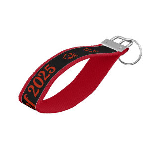 Graduation Class of 2025 BLKBRD Customize Year Wrist Keychain