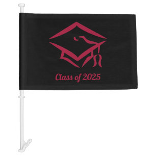 Graduation Class of 2025 BLKDKRD Customize Year Car Flag