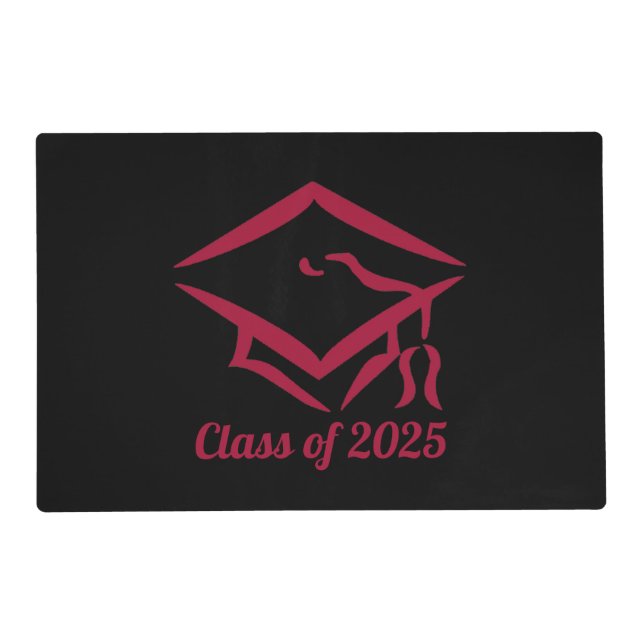 Graduation Class of 2025 BLKDKRD Customize Year Placemat (Front)