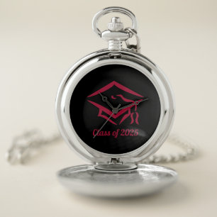 Graduation Class of 2025 BLKDKRD Customize Year Pocket Watch