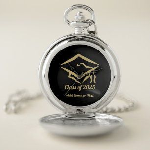 Graduation Class of 2025 BLKVMG Custom Year Name Pocket Watch