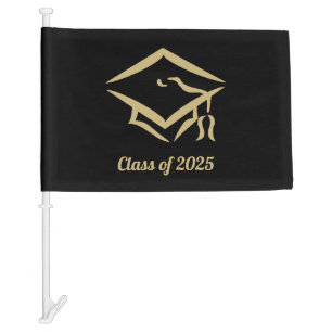 Graduation Class of 2025 BLKVMG Customize Year Car Flag