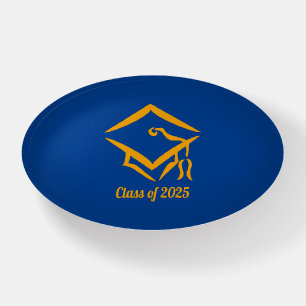 Graduation Class of 2025 BLUGLD Customize Year Paperweight