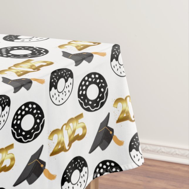 Graduation Class of 2025 Donuts and Degrees Modern Tablecloth (In Situ)