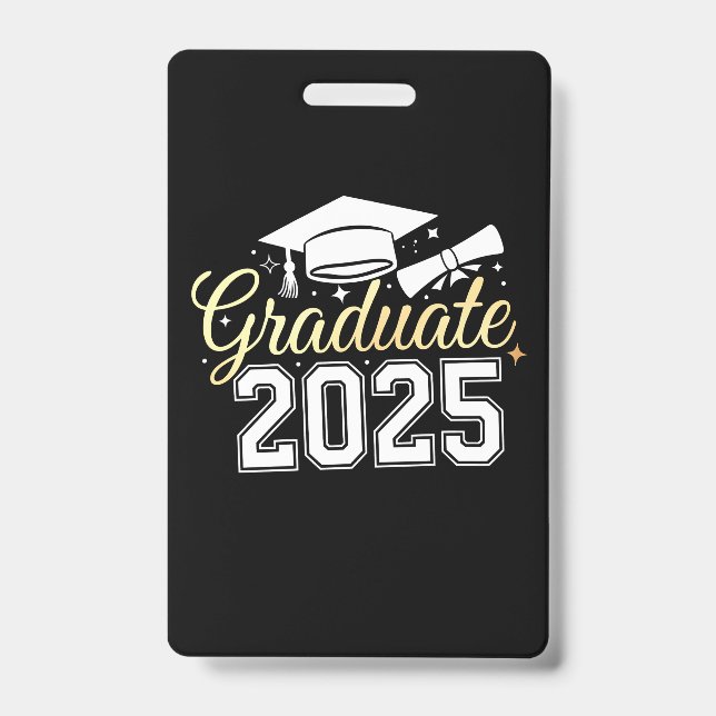 Graduation Class Of 2025 Graduate Badge (Front)
