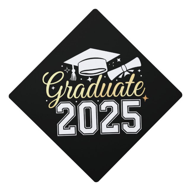 Graduation Class Of 2025 Graduate Cap Topper (Front)
