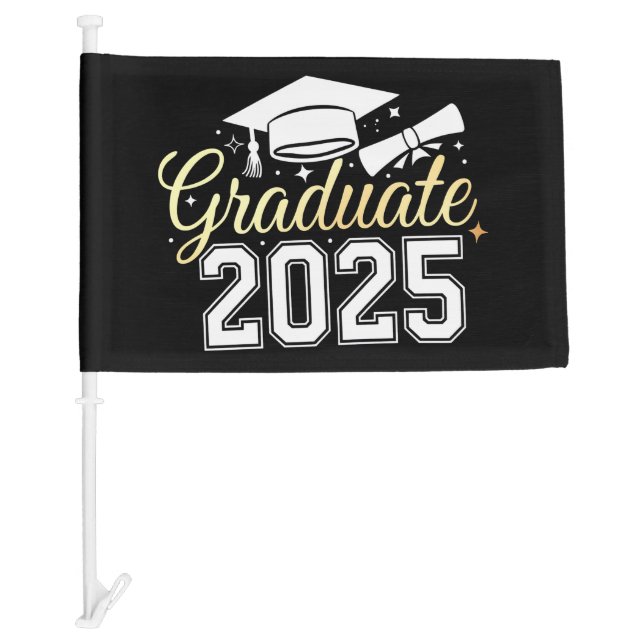 Graduation Class Of 2025 Graduate Car Flag (Front)