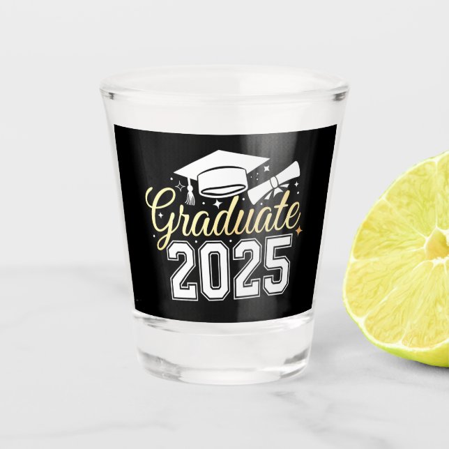 Graduation Class Of 2025 Graduate Shot Glass (Front)