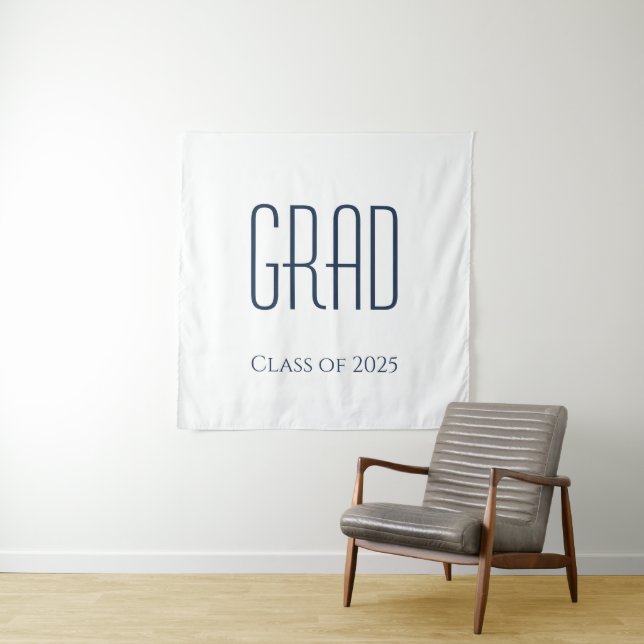 Graduation Class of 2025 Minimalist Tapestry (In Situ)