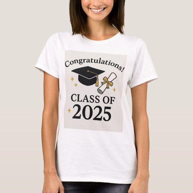 Graduation Class of 2025 – School Graduat T-Shirt (Front)