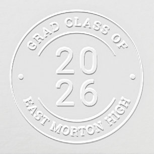 Graduation Class of 2026 Custom School Name Embosser
