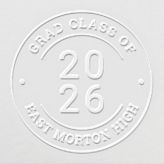 Graduation Class of 2026 Custom School Name Embosser