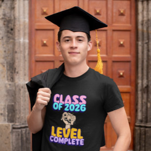 Graduation Class Of 2026 Level Complete Gamer T-Shirt