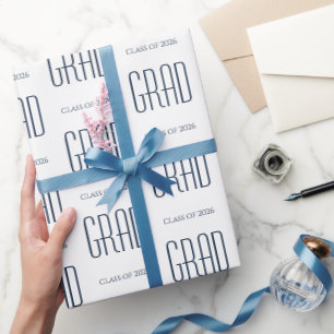 Graduation Class of 2026 Party Minimalist  Wrapping Paper