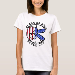 Graduation Class Of 2026 Peace Out Graduate USA T-Shirt