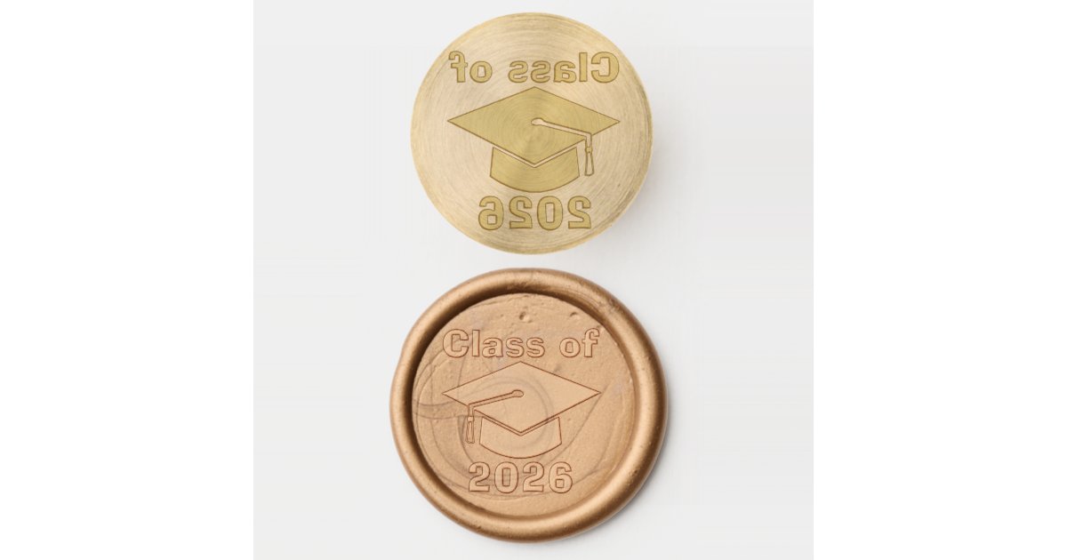 Graduation class of 2026 wax seal stamp | Zazzle