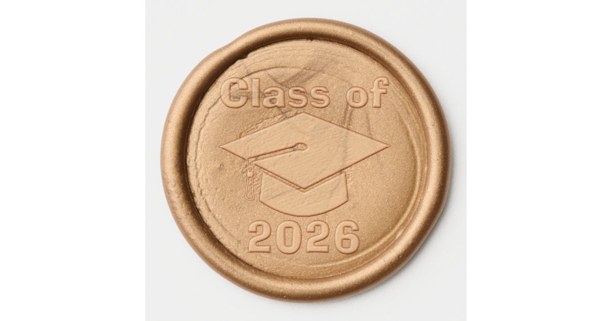 Graduation class of 2026 wax seal stickers | Zazzle