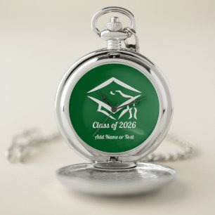Graduation Class of 202?? KLGRWHT Custom Year Name Pocket Watch