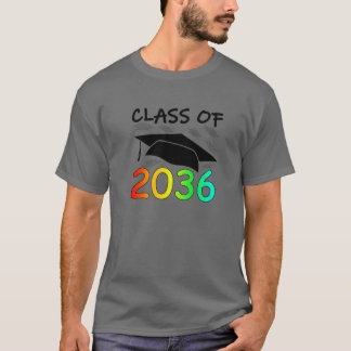 Graduation Class Of 2036 Hand Prints Space K -12Th T-Shirt