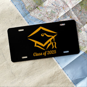 Graduation Class of 20?? BLKGLD Customize Year License Plate
