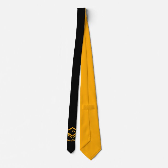 Graduation Class of 20?? BLKGLD Customize Year Neck Tie (Back)