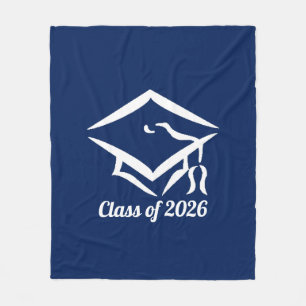 Graduation Class of 20?? BLUCLWHT Customize Year Fleece Blanket