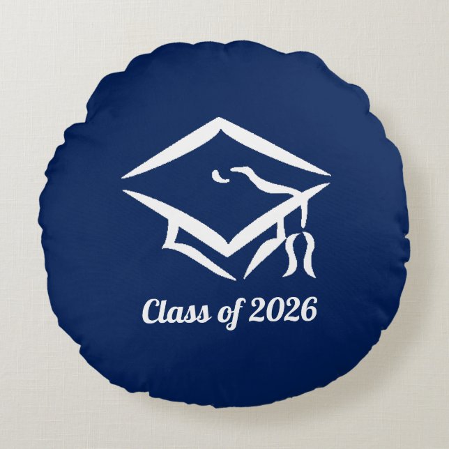 Graduation Class of 20?? BLUCLWHT Customize Year Round Pillow (Front)