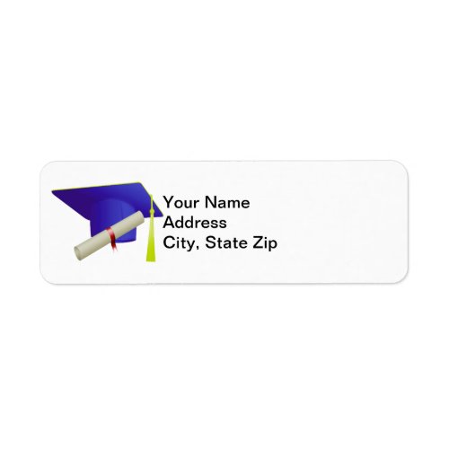 Graduation Class of 20 Blue Address Label