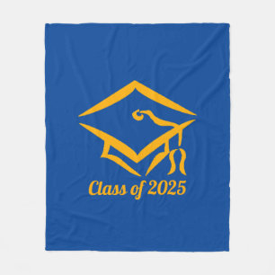 Graduation Class of 20?? BLUGLD Customize Year Fleece Blanket