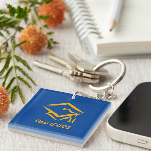 Graduation Class of 20?? BLUGLD Customize Year Keychain