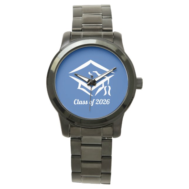 Graduation Class of 20?? BLUWHT Customize Year Watch (Front)