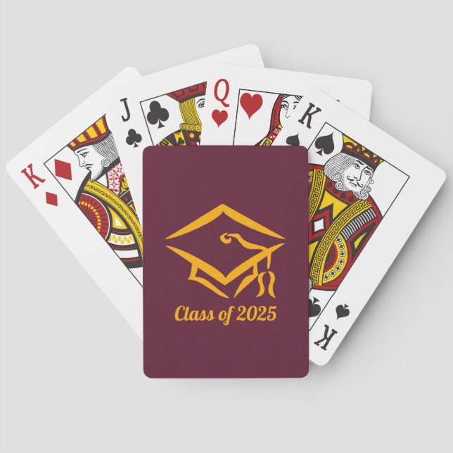 Graduation Class of 20?? BURGLD Custom Year Name Poker Cards (Back)