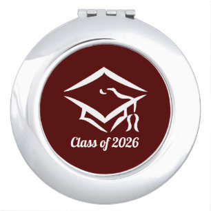 Graduation Class of 20?? BURWHT Customize Year Compact Mirror