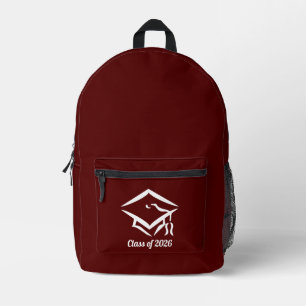Graduation Class of 20?? BURWHT Customize Year Printed Backpack
