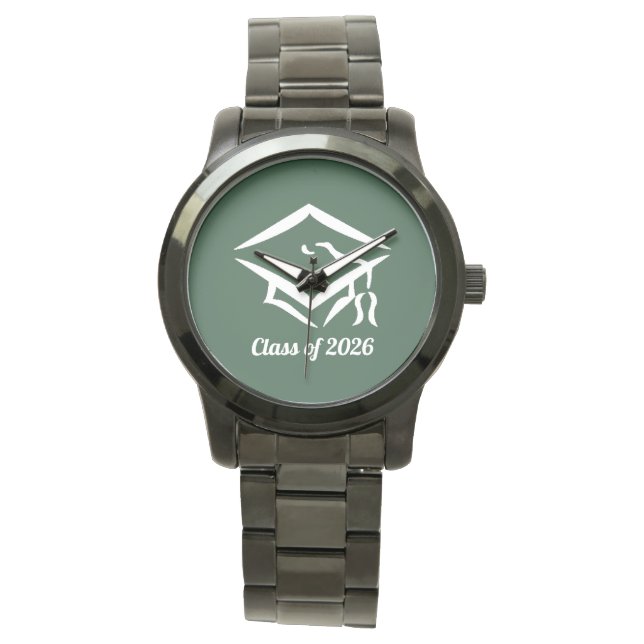 Graduation Class of 20?? DKGRNWHT Customize Year Watch (Front)