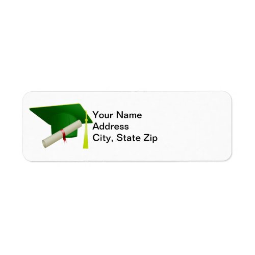 Graduation Class of 20 Green Address Label