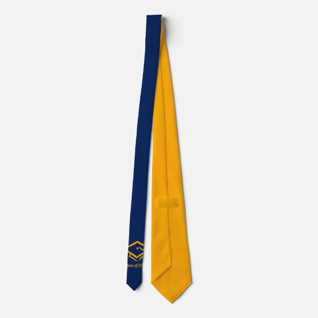 Graduation Class of 20?? NVYGLD Customize Year Neck Tie (Back)