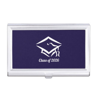 Graduation Class of 20?? NVYWHT Customize Year Business Card Case