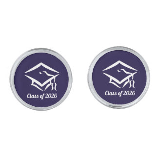 Graduation Class of 20?? NVYWHT Customize Year Cufflinks