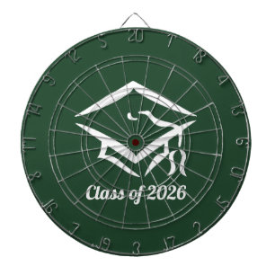 Graduation Class of 20?? PNGRNWHT Custom Year  Dart Board