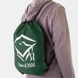 Graduation Class of 20?? PNGRNWHT Customize Year Drawstring Bag