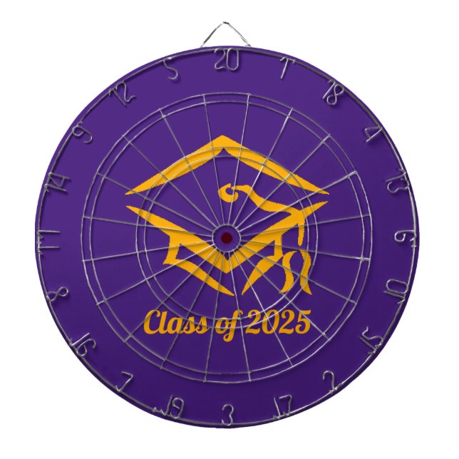 Graduation Class of 20?? PURGLD Custom Year Name Dart Board (Front)