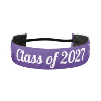 Graduation Class of 20?? PURWHT Customize Year Athletic Headband