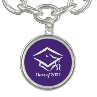 Graduation Class of 20?? PURWHT Customize Year Bracelet